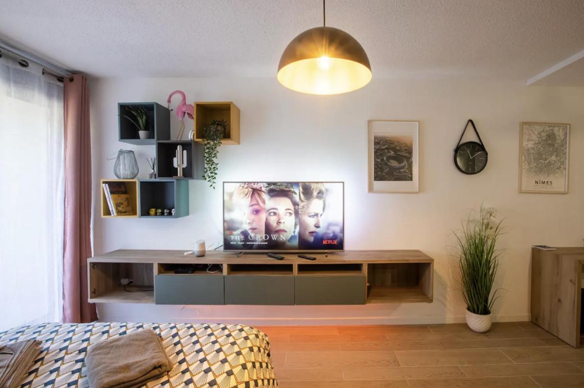 Studio Terrasse & Parking Gratuit En Residence Nîmes Zewnętrze zdjęcie