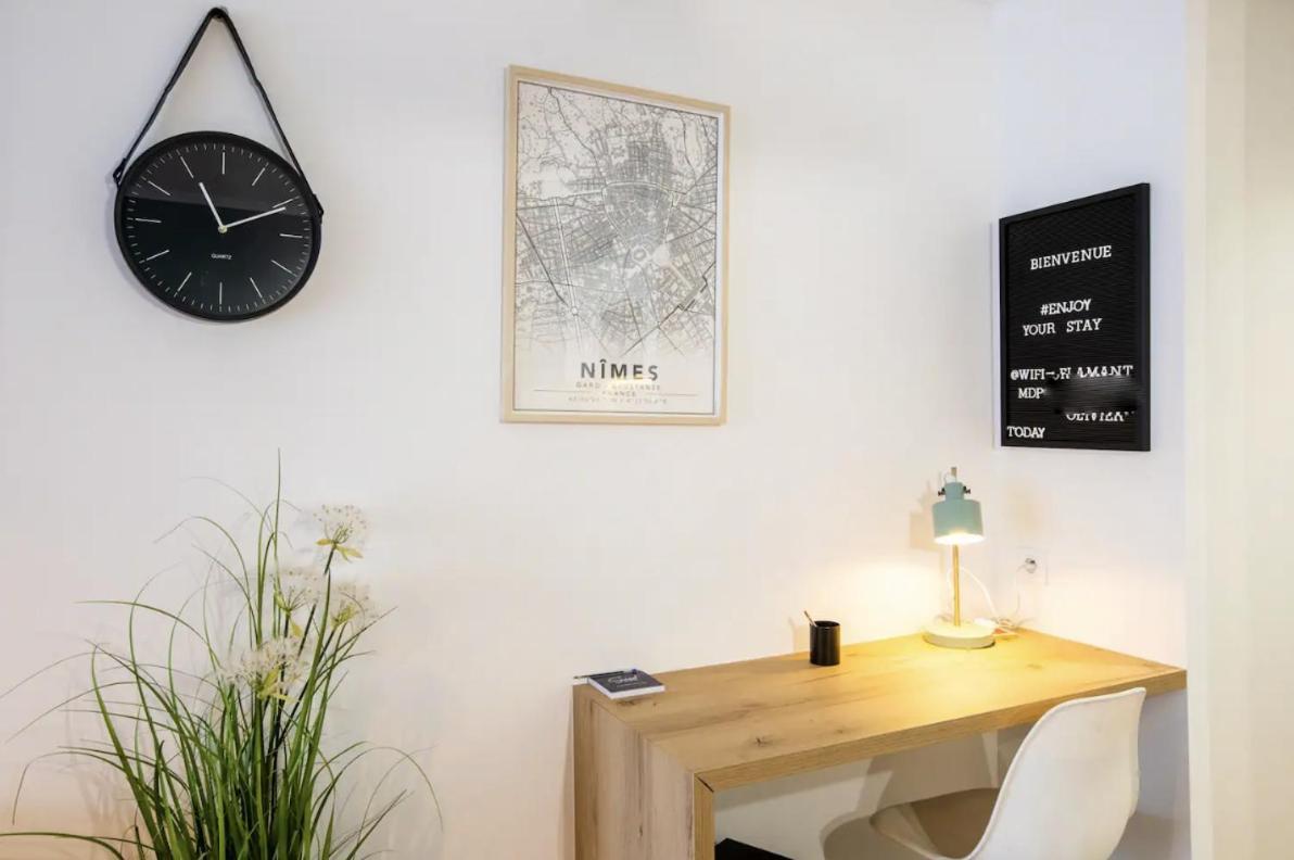 Studio Terrasse & Parking Gratuit En Residence Nîmes Zewnętrze zdjęcie